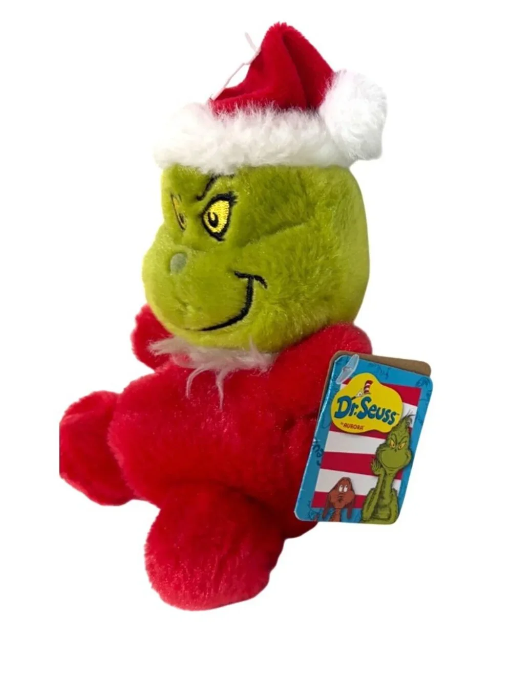 New Aurora Dr Suess Grinch Plush Bean Bag Stuffed Animal Doll Toy 7.5 in Tall 7.